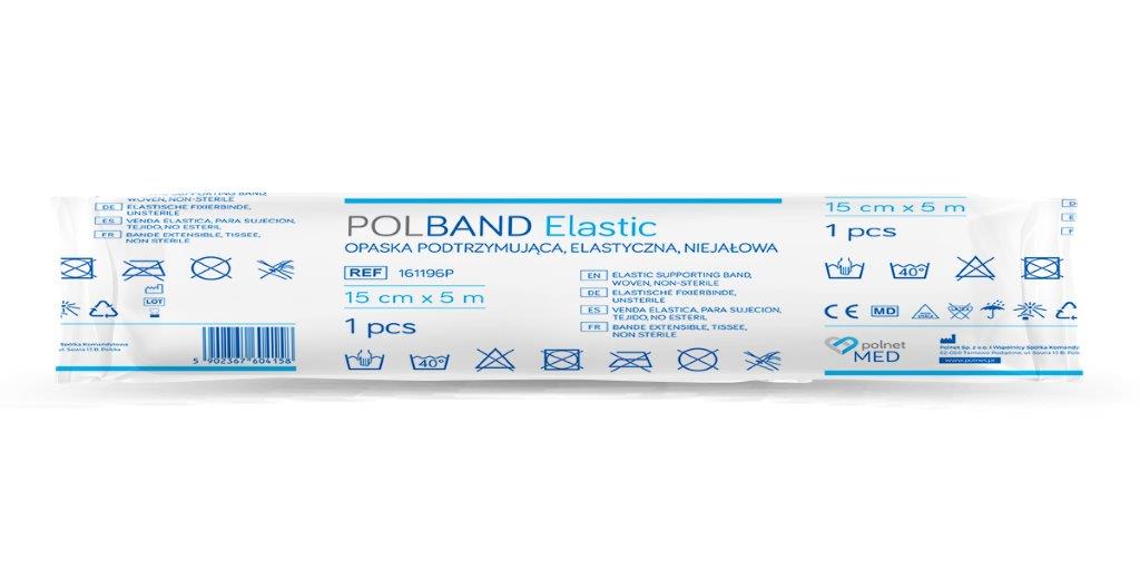 Opaska elastyczna 5 m*15cm 1szt POLband Elastic